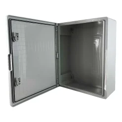 Abs504018 Ide Coffret Abs étanche Ip54 500x400x180 Porte Opaque - Avec Plaque De Montage