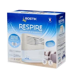 Absorbeur d'humidité avec 2 tablettes de 250 g Bostik Respire pour surface de 25 m²