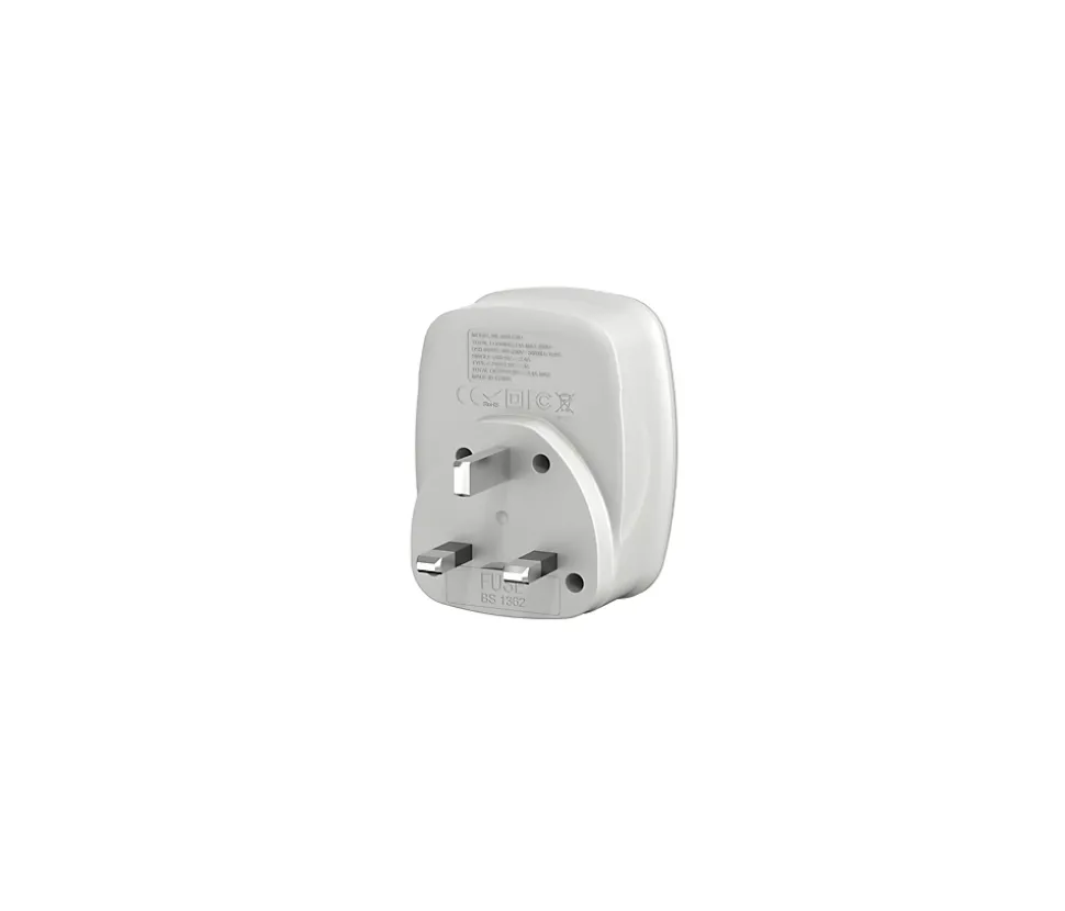 Adaptateur prise voyage UE/UK - 4 ports USB - Voltman