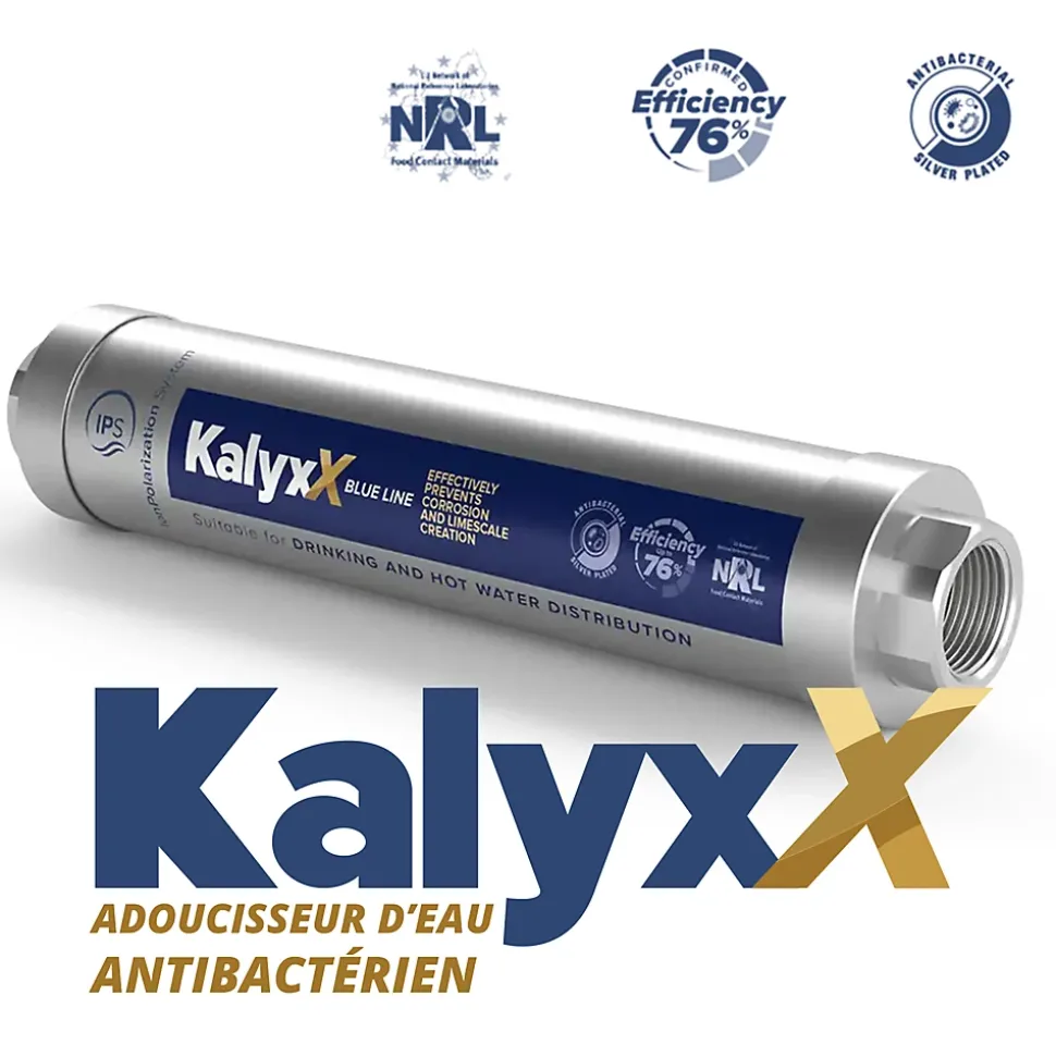 Adoucisseur d'eau Anticalcaire Antibactérien innovant IPS Kalyxx BlueLine G1/2 " femelle (IPSKXBG12)