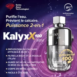 Adoucisseur d'eau Anticalcaire Antibacterien innovant IPS 100 Kalyxx MINI G 3/8