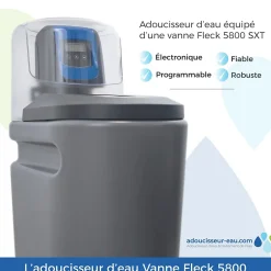Adoucisseur D'eau 25L Fleck 5800 SXT Monobloc Volumétrique Anti Calcaire Fabrication Française