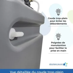 Adoucisseur D'eau 20L Fleck 5800 SXT Monobloc Volumétrique Anti Calcaire Fabrication Française