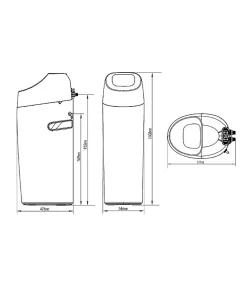 Adoucisseur d'eau 30L Vanne Canature