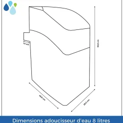 Adoucisseur D'eau Sans électricité Kube 8l Vanne Volumétrique Mécanique - Complet Avec Accessoires