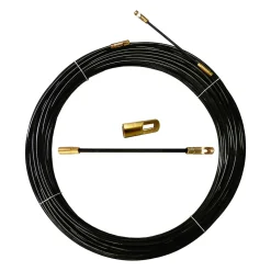 Aiguille tire-fils en nylon noir diamètre 4 mm, 10 mètres, avec terminaux interchangeables