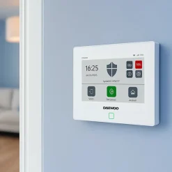 Alarme maison sans fil avec écran tactile 7'' AM351 livrée avec 2 caméras Full HD et 12 accessoires - Sans abonnement