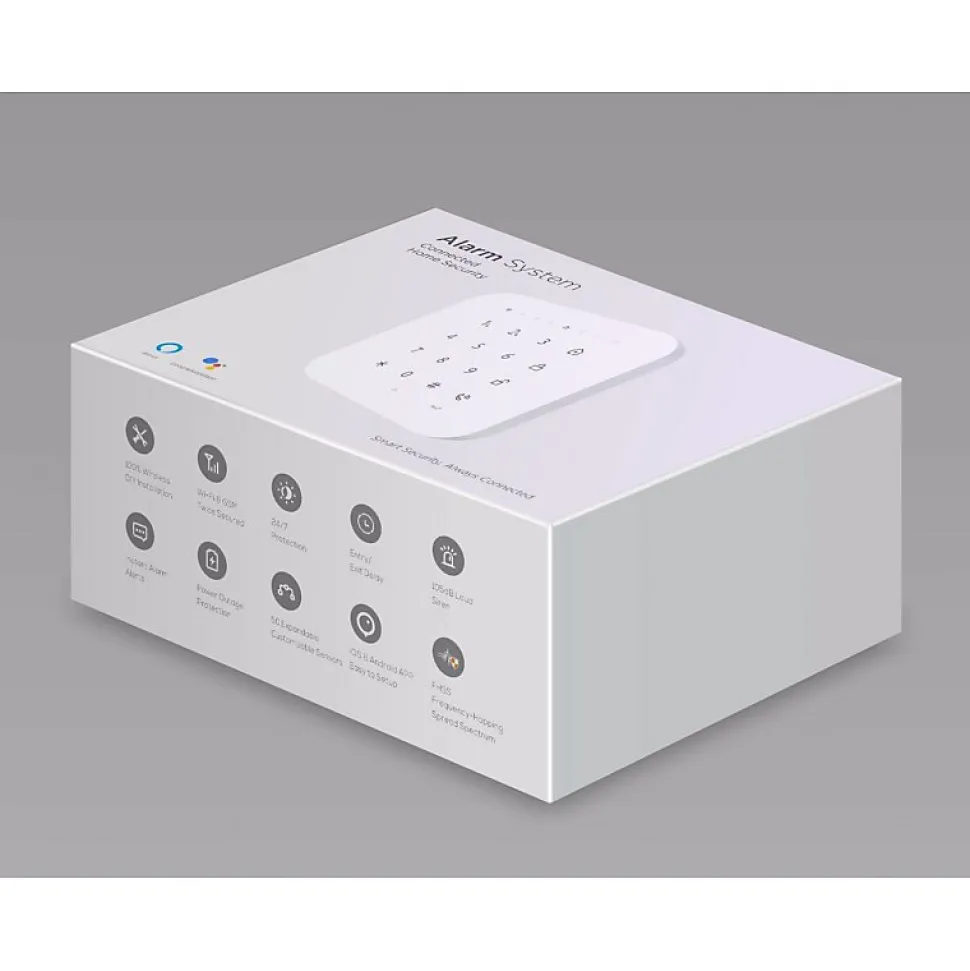 Alarme maison wifi et gsm 4G sans fil connectée Casa Noire - kit 6
