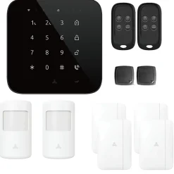 Alarme maison wifi et gsm 4G sans fil connectée Casa Noire - kit 6