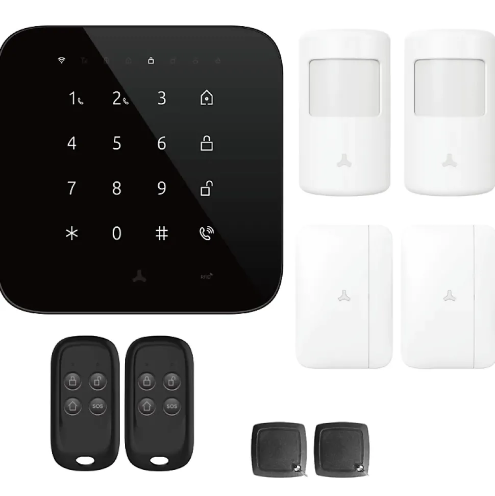 Alarme maison wifi et gsm 4G sans fil connectée Casa Noire - kit 2