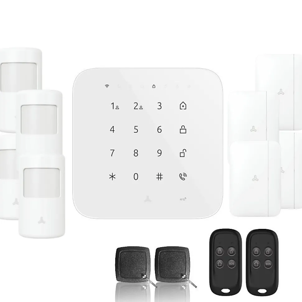 Alarme maison wifi et gsm 4g sans fil connectée casa- kit 4