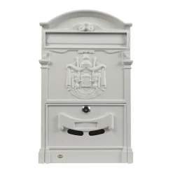 AMIG - Boîte aux lettres 4 - 400 x 240 x 80 mm - Aluminium - Blanc
