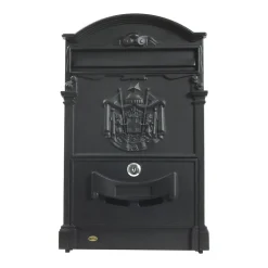 AMIG - Boîte aux lettres 4 - 400 x 240 x 80 mm - Aluminium - Noir