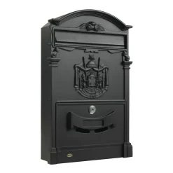 AMIG - Boîte aux lettres 4 - 400 x 240 x 80 mm - Aluminium - Noir