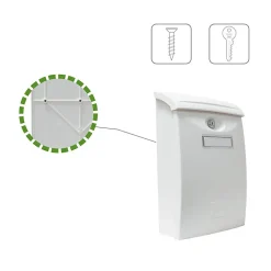 AMIG - Boîte aux lettres 7 - 345 x 240 x 105 mm - Plastique - Blanc
