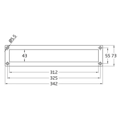 AMIG - Entrée de boîte aux lettres 2 - 342 x 73 mm - Acier - Noir