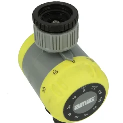 AMIG - Programmateur d'arrosage manuel R42 - 60 x 80 mm - ABS + Caoutchouc - Vert pistache-Noir