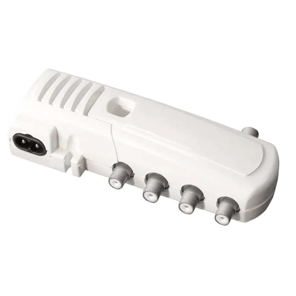 Amplificateur intérieur TV 4 sorties, UHF/VHF - Fiche F