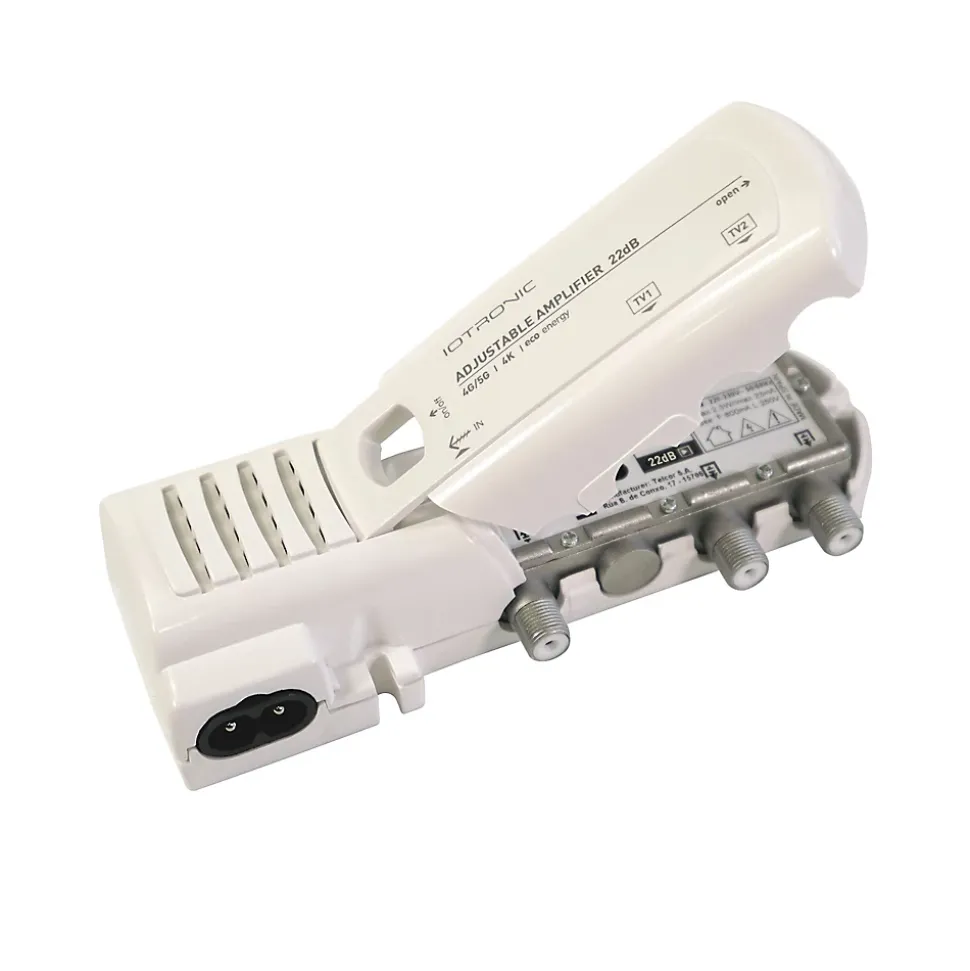 Amplificateur TV 22dB 2 TV 4G/5G, connexion F, gain réglable