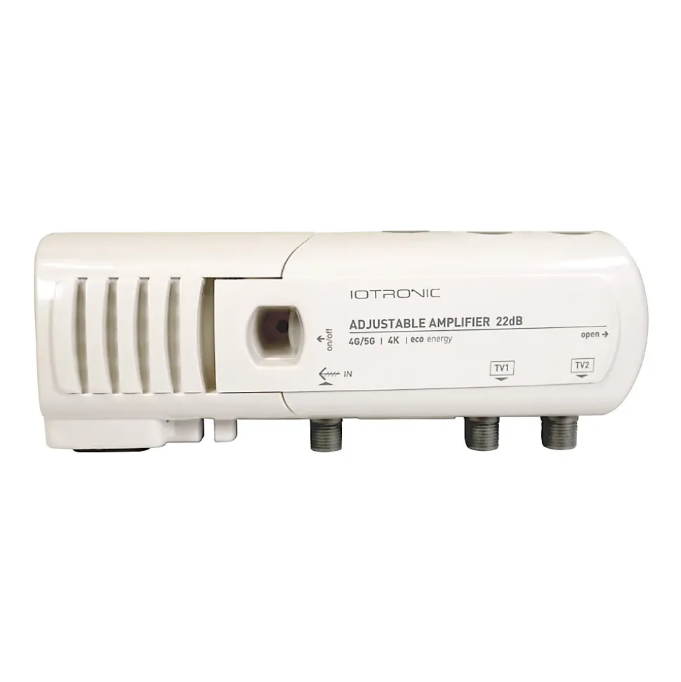 Amplificateur TV 22dB 2 TV 4G/5G, connexion F, gain réglable