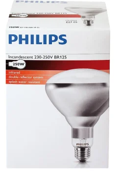 Ampoule PHILIPS IR à vis blanche 250W