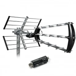 Antenne d'extérieur trinappe 26 dB + filtre 694 MHz