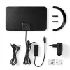 Antenne HDTV d'Intérieur 0 - 25 km Gain de 26 dB FMVHFUHF Noire NEDIS