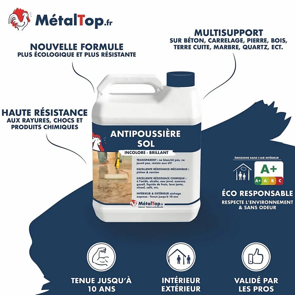 Anti Poussiere Sol - 1 L - Métaltop