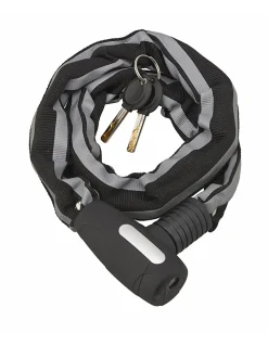 Antivol à clé Biker, chaîne acier, moto, 0.9m, 2 clés, noir - THIRARD