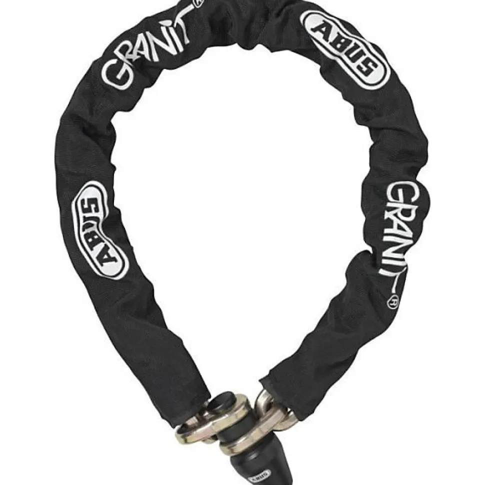 Antivol de chaîne monobloc - ABUS - 1480/180 - Maillons 14 mm - Gainage tissu - Verrouillage direct - Cylindre Xplus - 2 clés