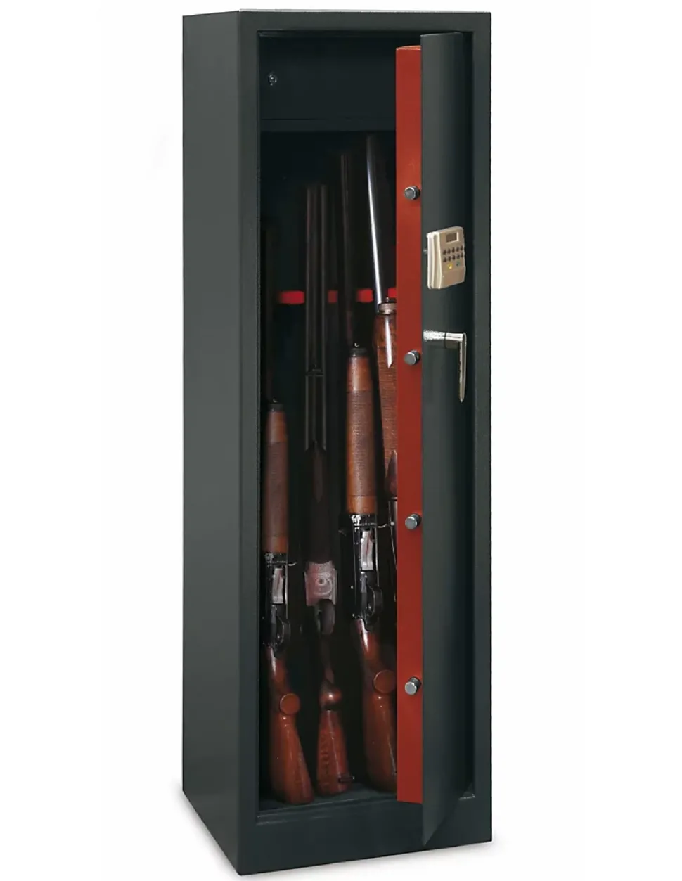 Armoire à fusils Monteria, fermeture électronique à code, 4 pênes, capacité de 10 fusils - THIRARD