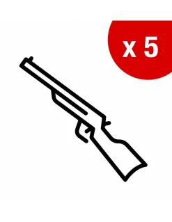 Armoire à fusils Monteria, fermeture électronique à code, 4 pênes, capacité de 5 fusils - THIRARD
