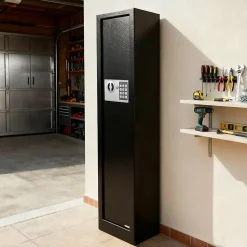 Armoire à fusils serrure électronique Smith & Locke – 3 armes, acier noir – 60 L – l.25 x H.125 x P.25 cm