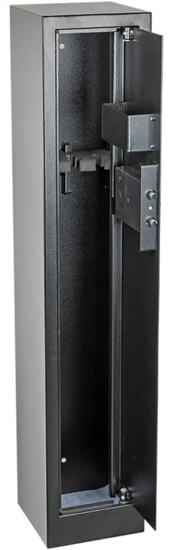 Armoire à fusils serrure électronique Smith & Locke – 3 armes, acier noir – 60 L – l.25 x H.125 x P.25 cm