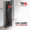 Armoire à fusils 315X205X1380mm avec coffre intérieur - 5 fusils - Workmen Security