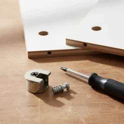2 assembleurs Zamak nickelé ø20 x H. 12,5 mm