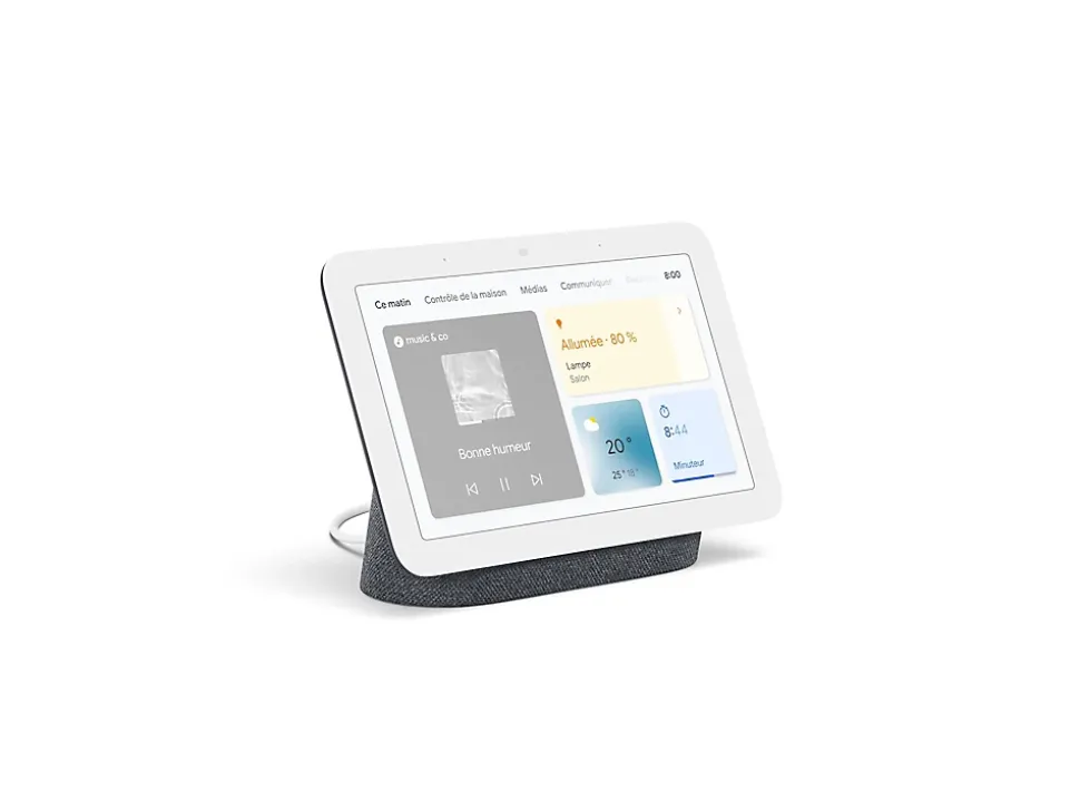 Assistant vocal Google Nest Hub 2ème génération anthracite