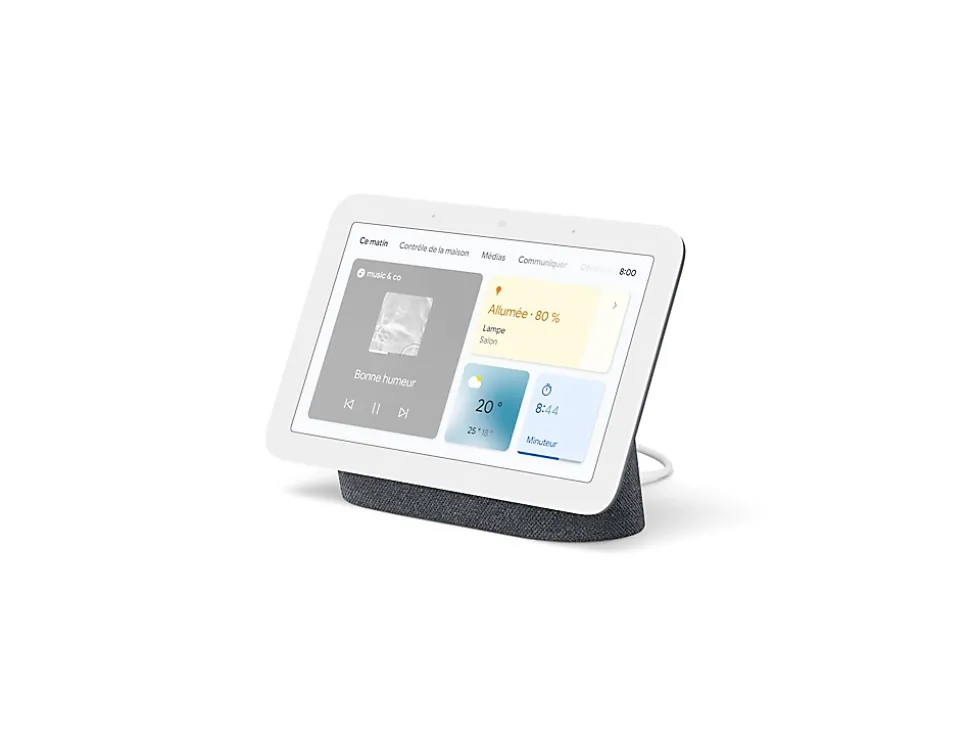 Assistant vocal Google Nest Hub 2ème génération anthracite