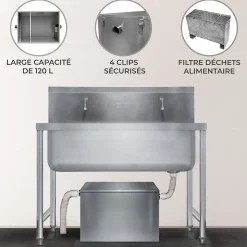 Bac à Graisse Commercial KuKoo - 120 L