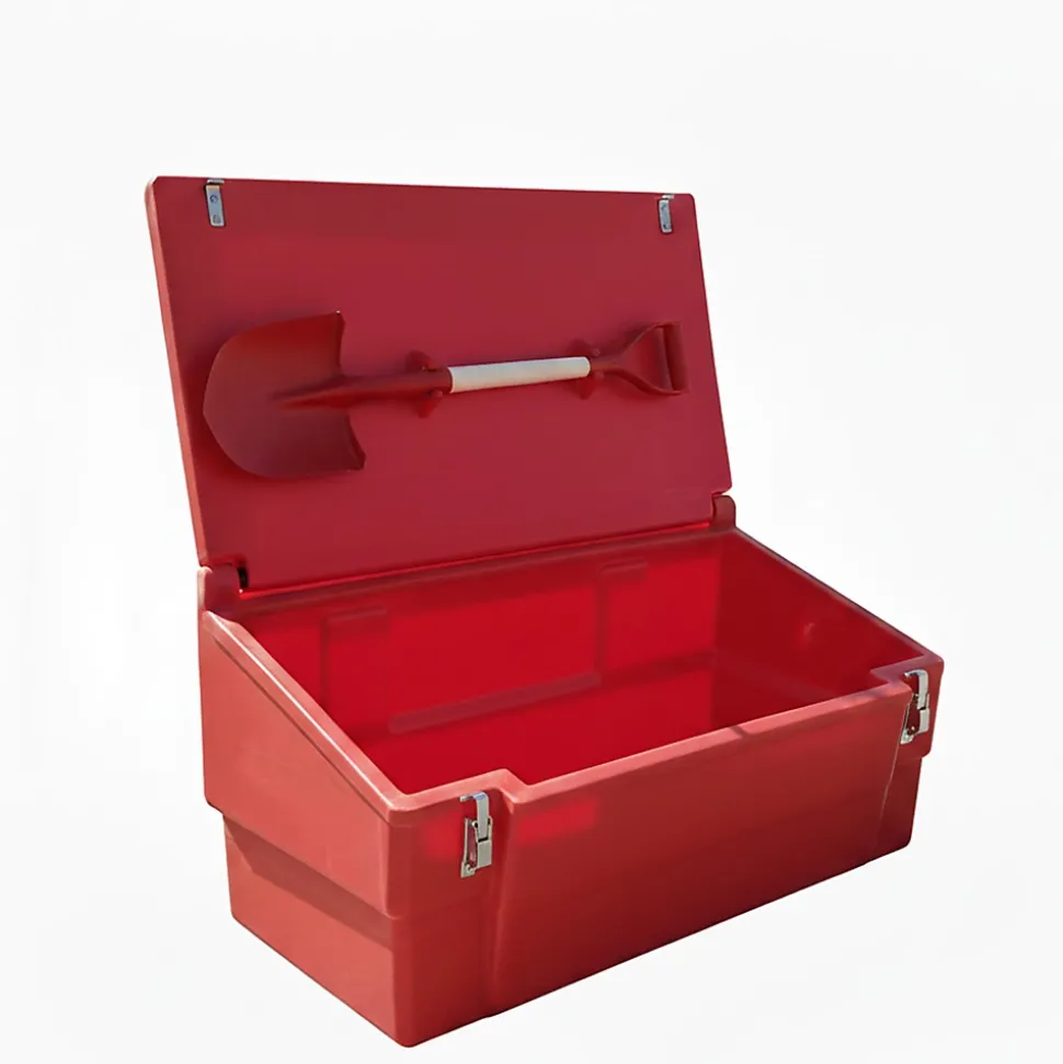 Bac à sable incendie/ à sel de déneigement 100l + grenouillères + pelle