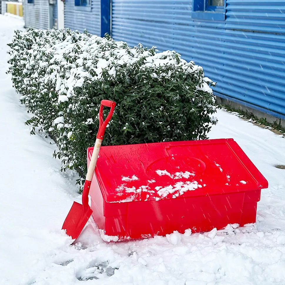 Bac à sable incendie/ à sel de déneigement 100l + pelle- lot de 10