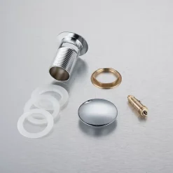 Balneo Bonde clic-clac avec trop-plein, pour lavabo, finition chrome, laiton