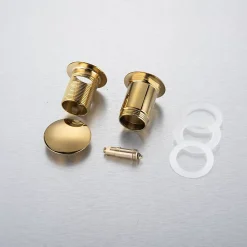 Balneo Bonde clic-clac avec trop-plein, pour lavabo, finition gold, laiton