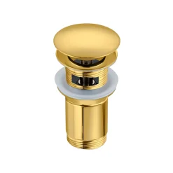 Balneo Bonde clic-clac avec trop-plein, pour lavabo, finition gold, laiton