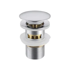 Balneo Bonde clic-clac avec trop-plein avec filtre à déchets, pour lavabo, finition chrome, laiton