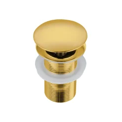 Balneo Bonde clic-clac sans trop-plein, pour lavabo, finition gold, laiton