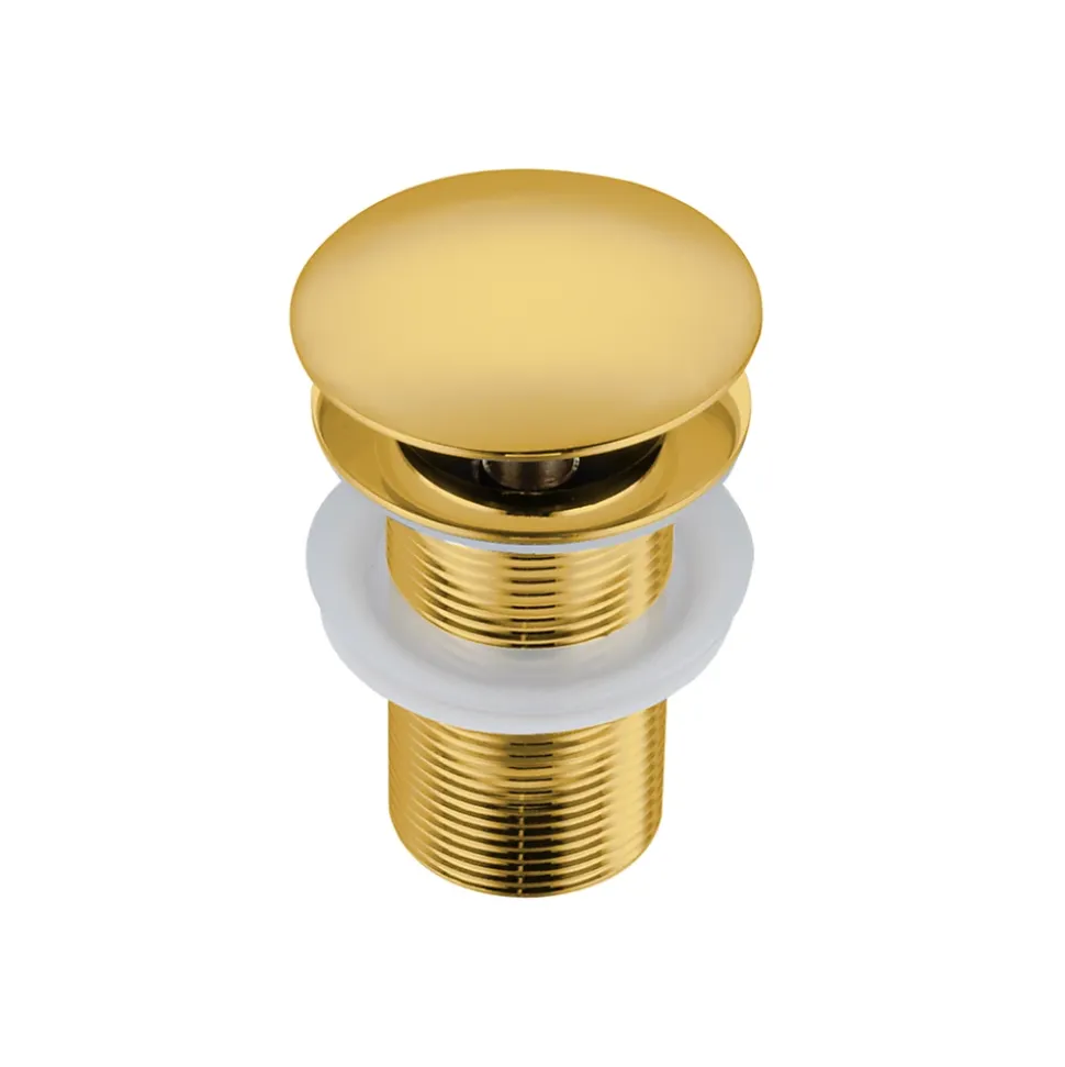 Balneo Bonde clic-clac sans trop-plein, pour lavabo, finition gold, laiton