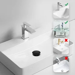 Balneo Bonde clic-clac sans trop-plein, pour lavabo, finition noir, laiton