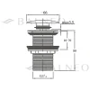 Balneo Bonde clic-clac sans trop-plein, pour lavabo, finition chrome, laiton