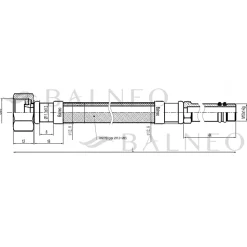 Balneo Flexible de raccordement pour robinet 3/8 x M10 40 cm tuyau PEX gris durable
